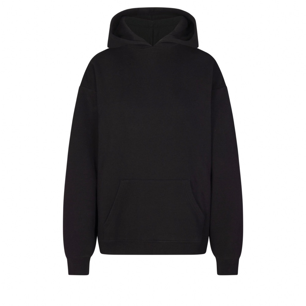 SKIMS boyfriend fleece outdoor Hoodie and Shorts SET - Onyx XXS.